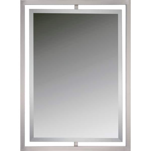 Quoize Reflections Marcos Brushed Nickel Small Mirror