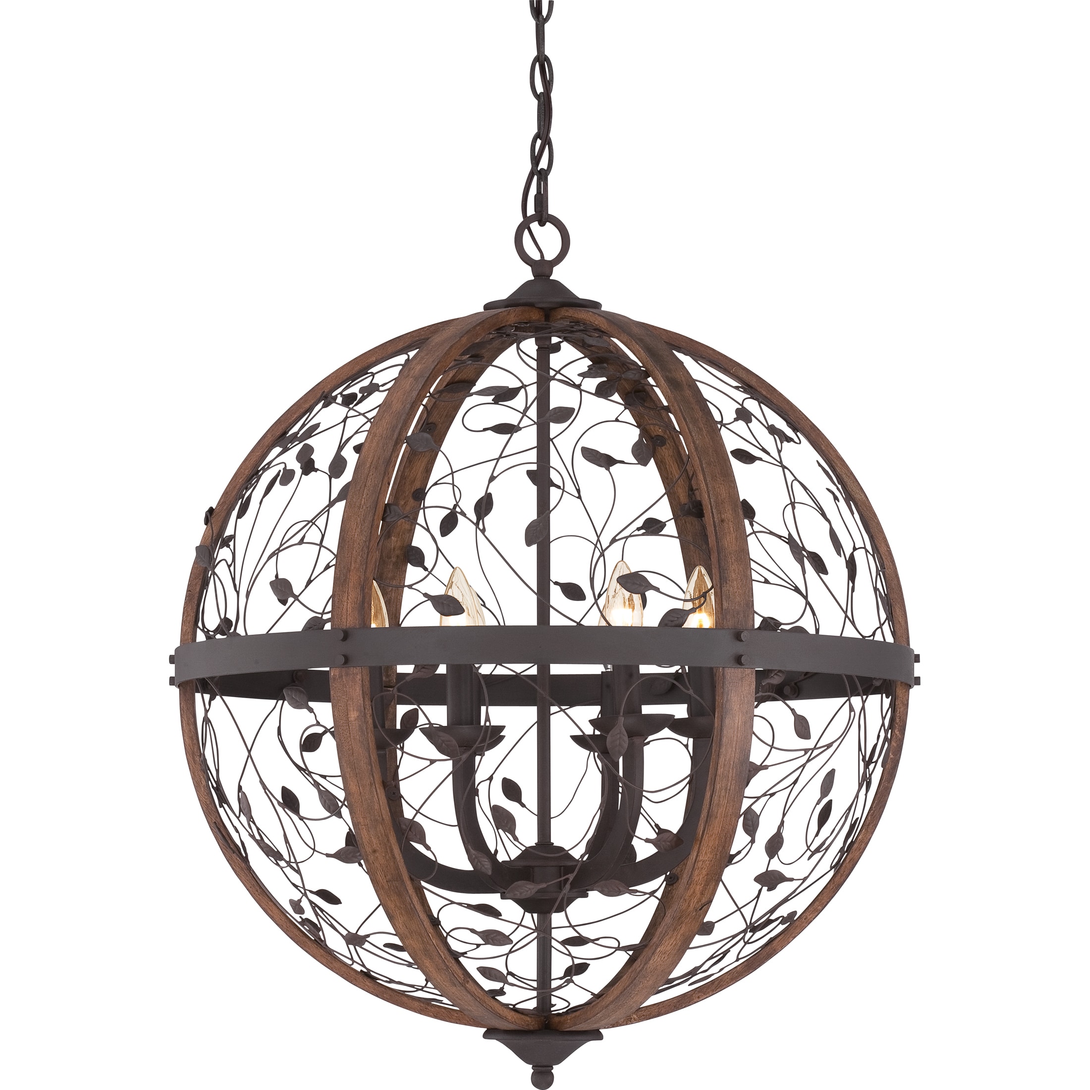 Quoizel Chamber 6-light Darkest Bronze Cage Chandelier (6-light) - Chandeliers For Bedrooms by Overstock.com