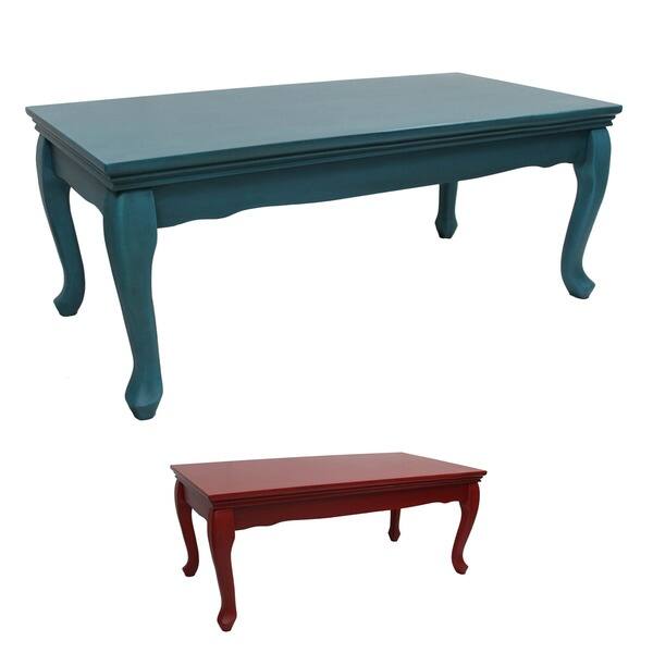 International Caravan Ashbury Shabby Chic Wood Veneer Coffee Table Overstock 10041676