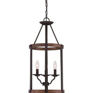 The Gray Barn Lyme Regis 3-light Rustic Cage Chandelier (Black) - Chandeliers For Bedrooms by Overstock.com