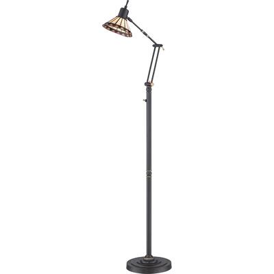 Tiffany-style Pueblo 1-light Medici Bronze Floor Lamp