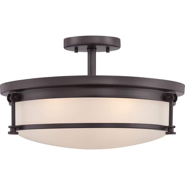 slide 2 of 1, Copper Grove Emory 4-light Bronze Semi-flush Mount