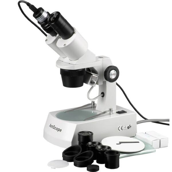 AmScope 20X-40X-80X Stereo Microscope with 1.3MP USB Camera - Bed Bath ...