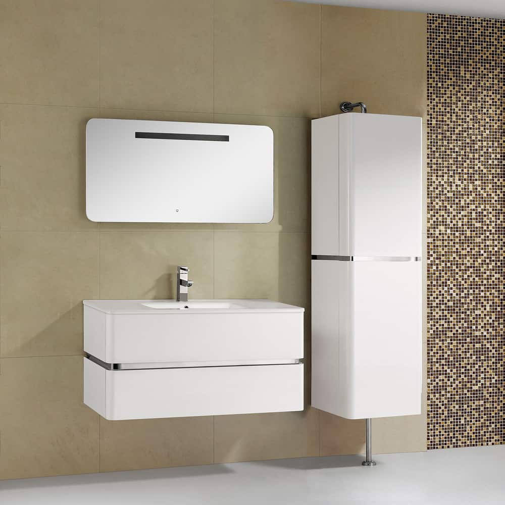 Fine Fixtures 'Sundance' 40-inch High Gloss Vanity with Vitreous China Sink Top