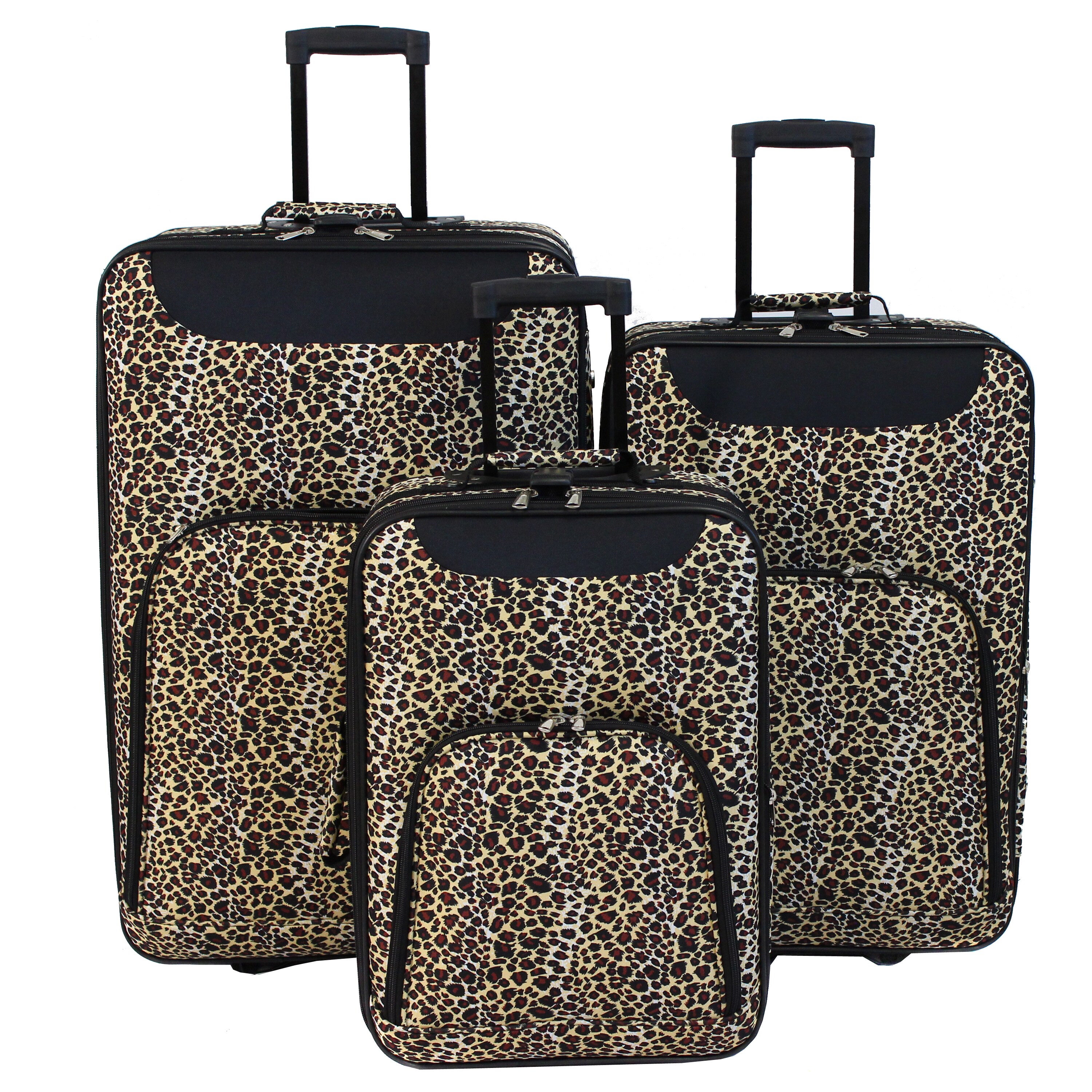 leopard print hand luggage case