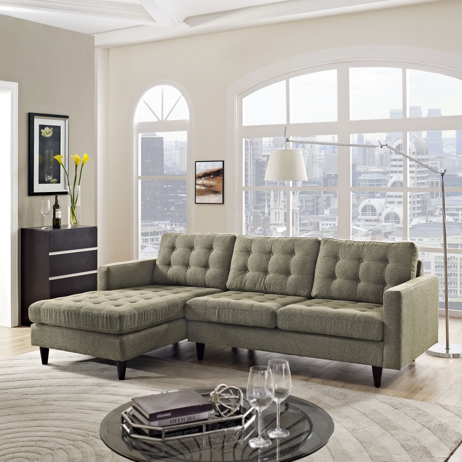 Empress Left Arm Sectional Sofa Discounts