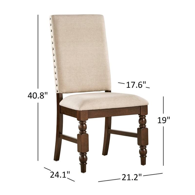 Flatiron Nailhead Upholstered Dining Chairs (Set of 2) by iNSPIRE Q Classic
