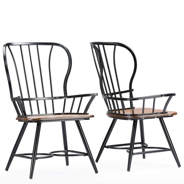 Carbon Loft Rudolph Set of 2 Wood and Metal Vintage Industrial