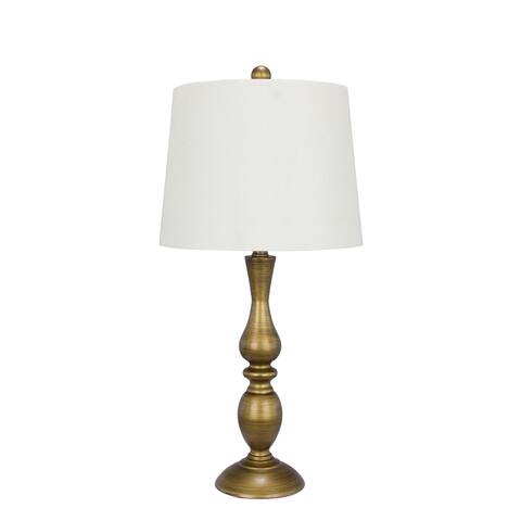 Metal Antique Brass Finish 27-inch Table Lamp