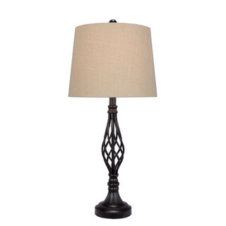 Metal Black Finish 27-inch Table Lamp