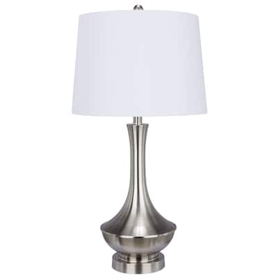 Metal Brushed Steel 30-inch Table Lamp