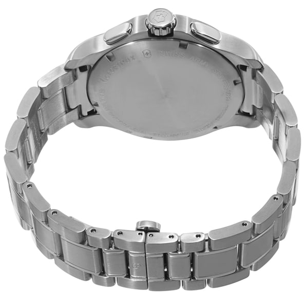 victorinox men's chronograph officer stainless steel bracelet watch 42mm