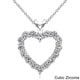 preview thumbnail 6 of 15, Glitzy Rocks Sterling Silver Birthstone Open Heart Necklace