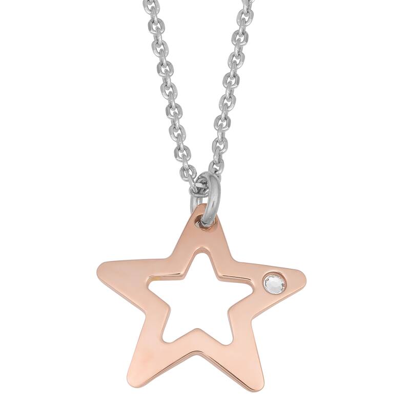Argento Italia Two-tone Sterling Silver Stylish Adjustable Necklace (18 inches)