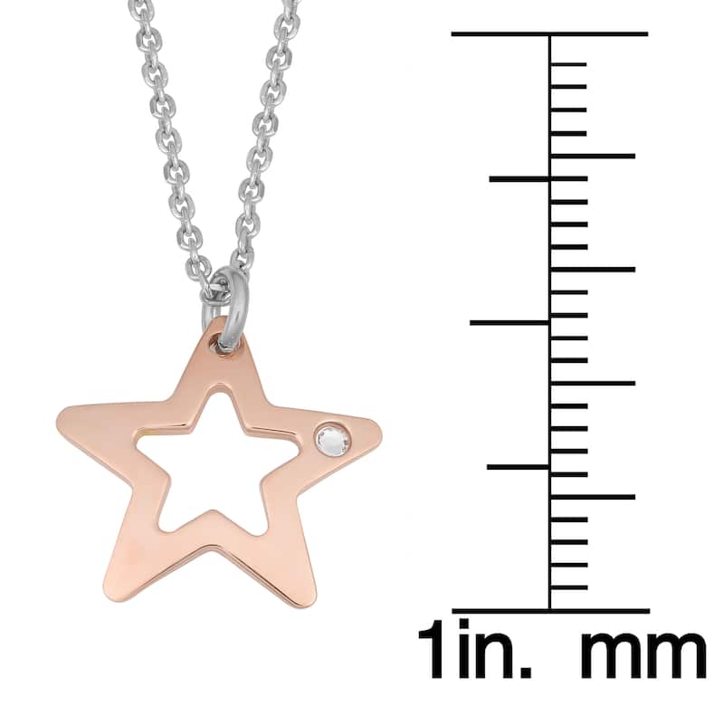Argento Italia Two-tone Sterling Silver Stylish Adjustable Necklace (18 inches)