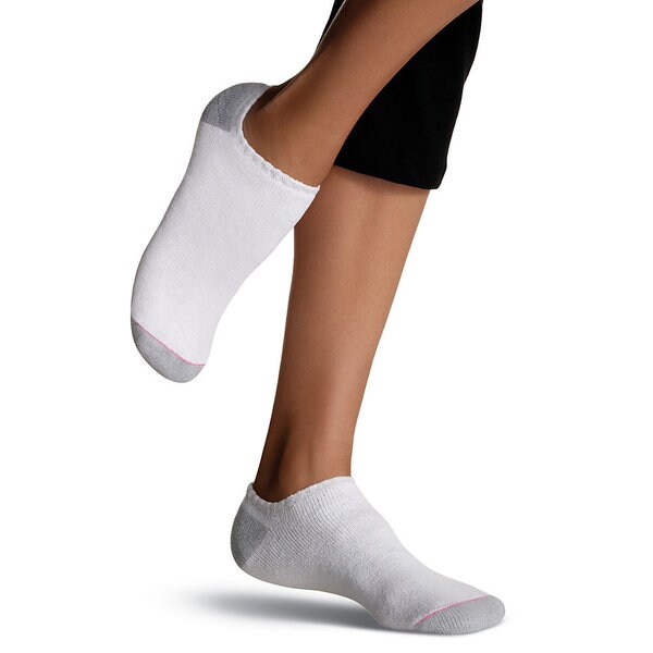 Hanes Women's Athletic No-Show Socks Shoe (Pack of 6)