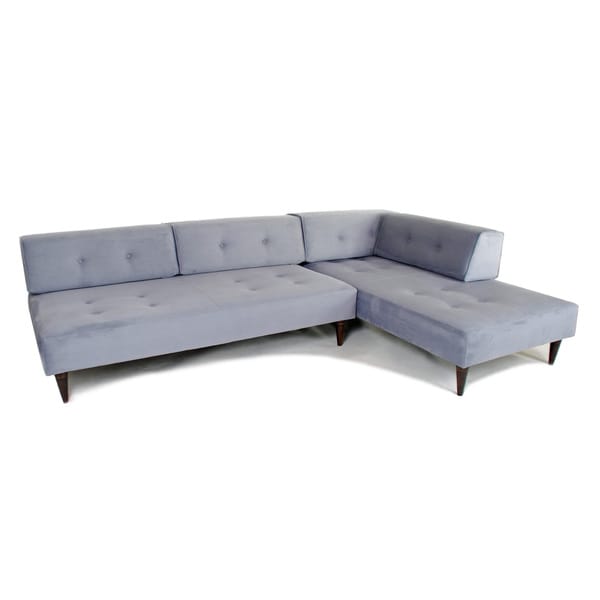 Shop Newport Blue Sectional Chaise Sofa Free Shipping Today