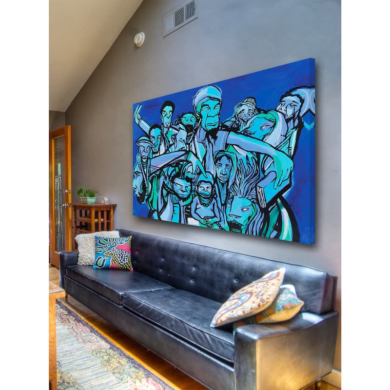 Marmont Hill 'The Herd' Canvas Art - Multi-Color