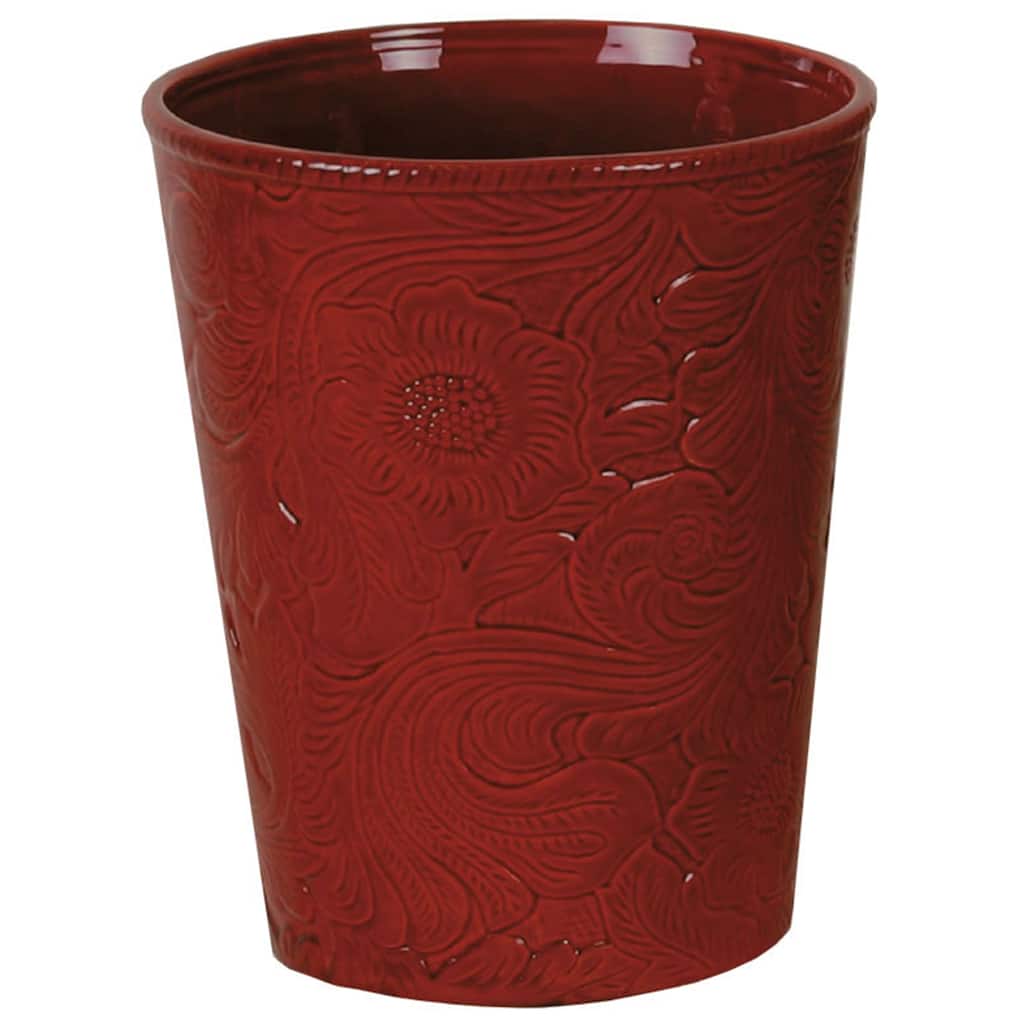 HiEnd Accents Savannah Red Waste Basket