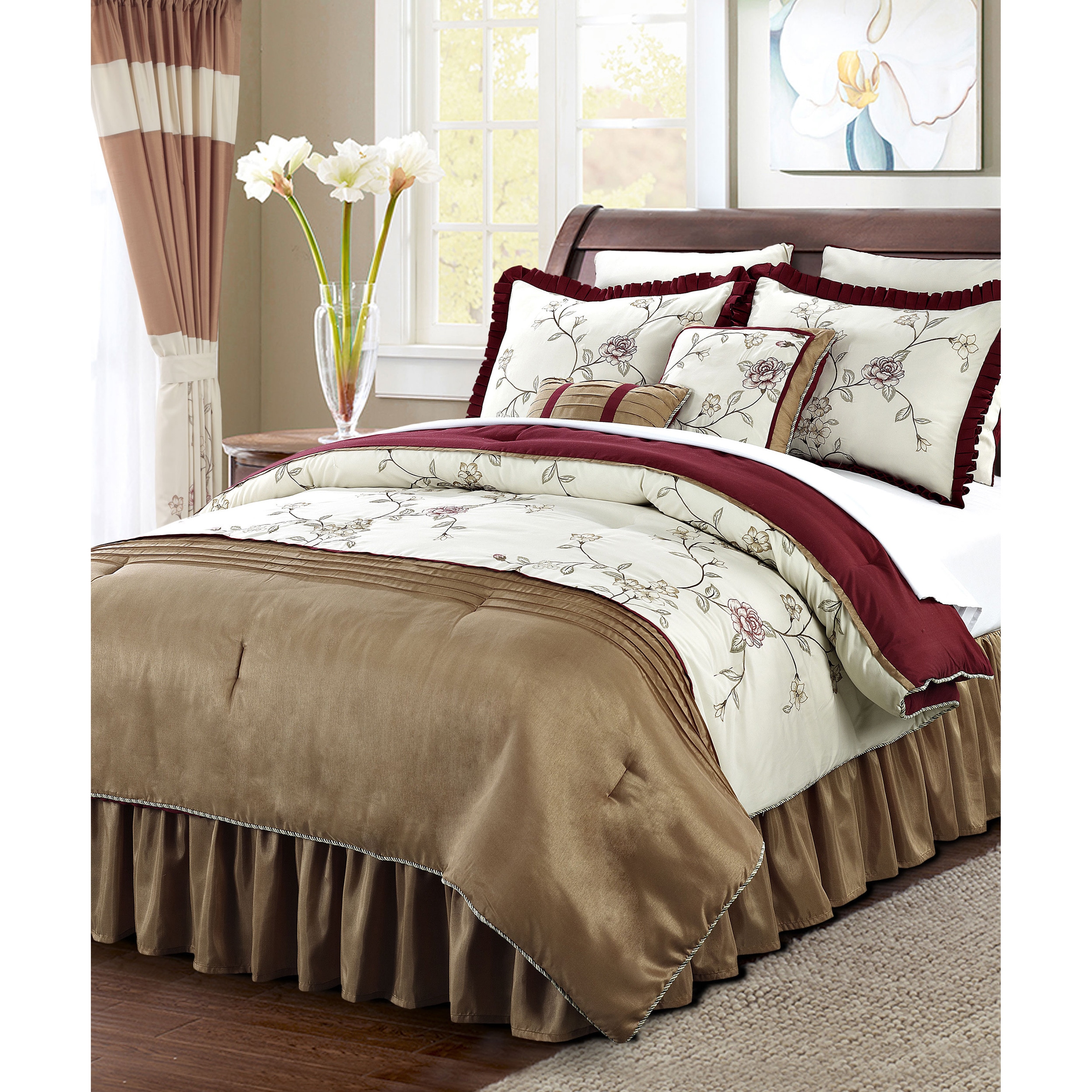 Serenta Terrace Embroidered 12-piece Comforter Set