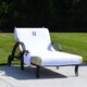 Turkish Cotton Monogrammed Towel Cover with pockets for Standard Size Chaise Lounge Chair - Thumbnail 0