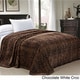 preview thumbnail 38 of 40, Lightweight Printed Safari Animal Flannel Fleece Blanket Twin - Chocolate White Croc