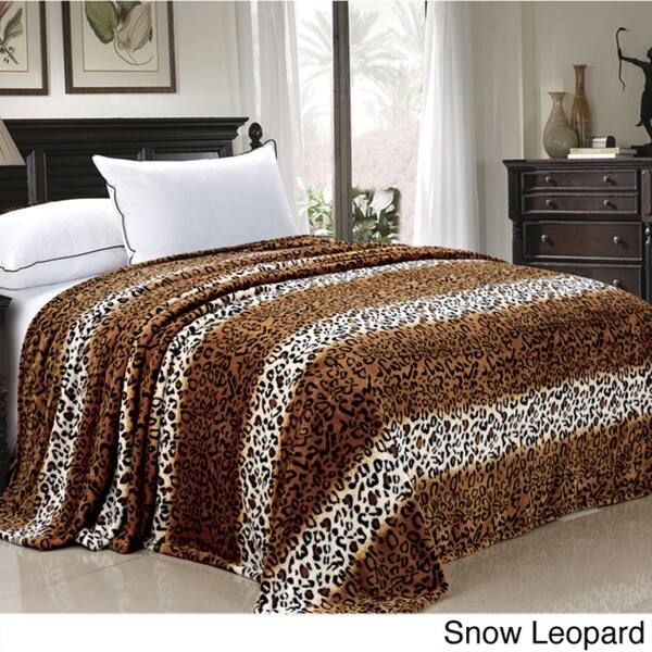 Lightweight Printed Safari Animal Flannel Fleece Blanket