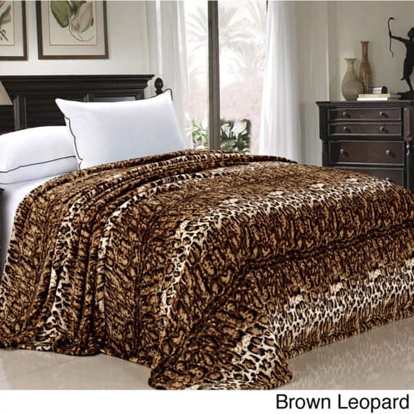 Lightweight Printed Safari Animal Flannel Fleece Blanket