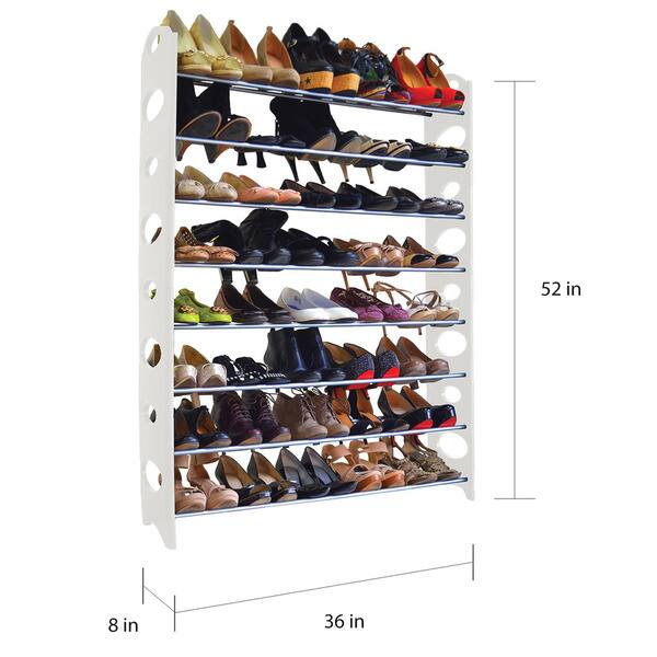 Shop Black Friday Deals On Studio 707 40 Pair White Shoe Rack Overstock 10050106