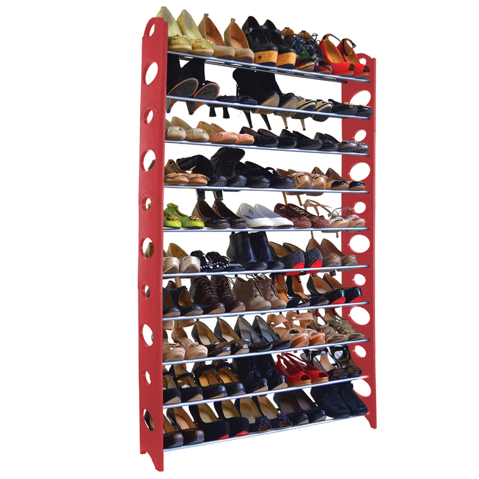 Shop Black Friday Deals On Studio 707 50 Pair Shoe Rack 10 Tier Overstock 10050175