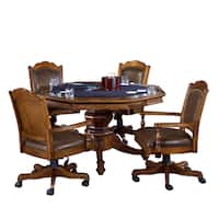 Hillsdale Nassau 5-Piece Game Set with Leather Back Game Chair
