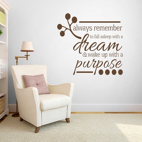 Wake up with a Purpose' Bedroom Wall Decal (4 x 3'9)
