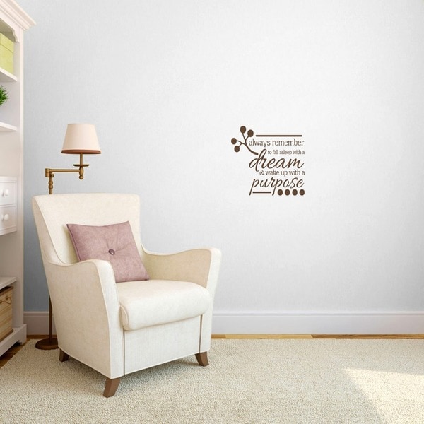 Wake up with a Purpose' Bedroom Wall Decal (1'6 x 1'5)