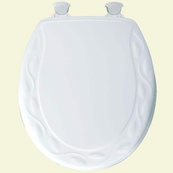 slide 1 of 1, Bemis Round Closed Front White Toilet Seat