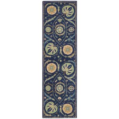 Rug Squared Ventura Blue Rug - 2'3" x 8' Runner