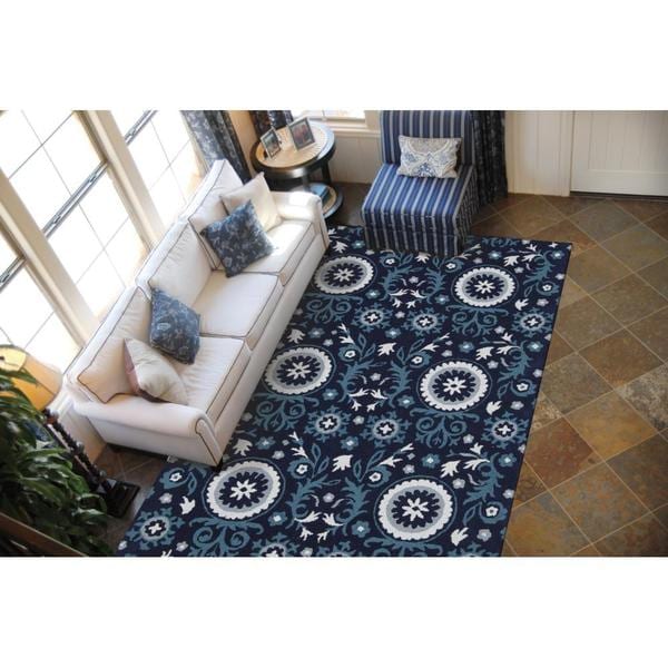 Rug Squared Ventura Navy Rug (5'3 x 7'5) - 5'3" x 7'5"