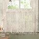 preview thumbnail 2 of 2, Luxurious Old World Style Lace Kitchen Curtains- Tiers OR Valance in Cream 24-inch Tier, cream
