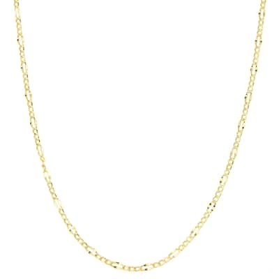 Fremada 10k Yellow Gold 2.4-mm Lite Flat Figaro Necklace (18 - 24 inches)