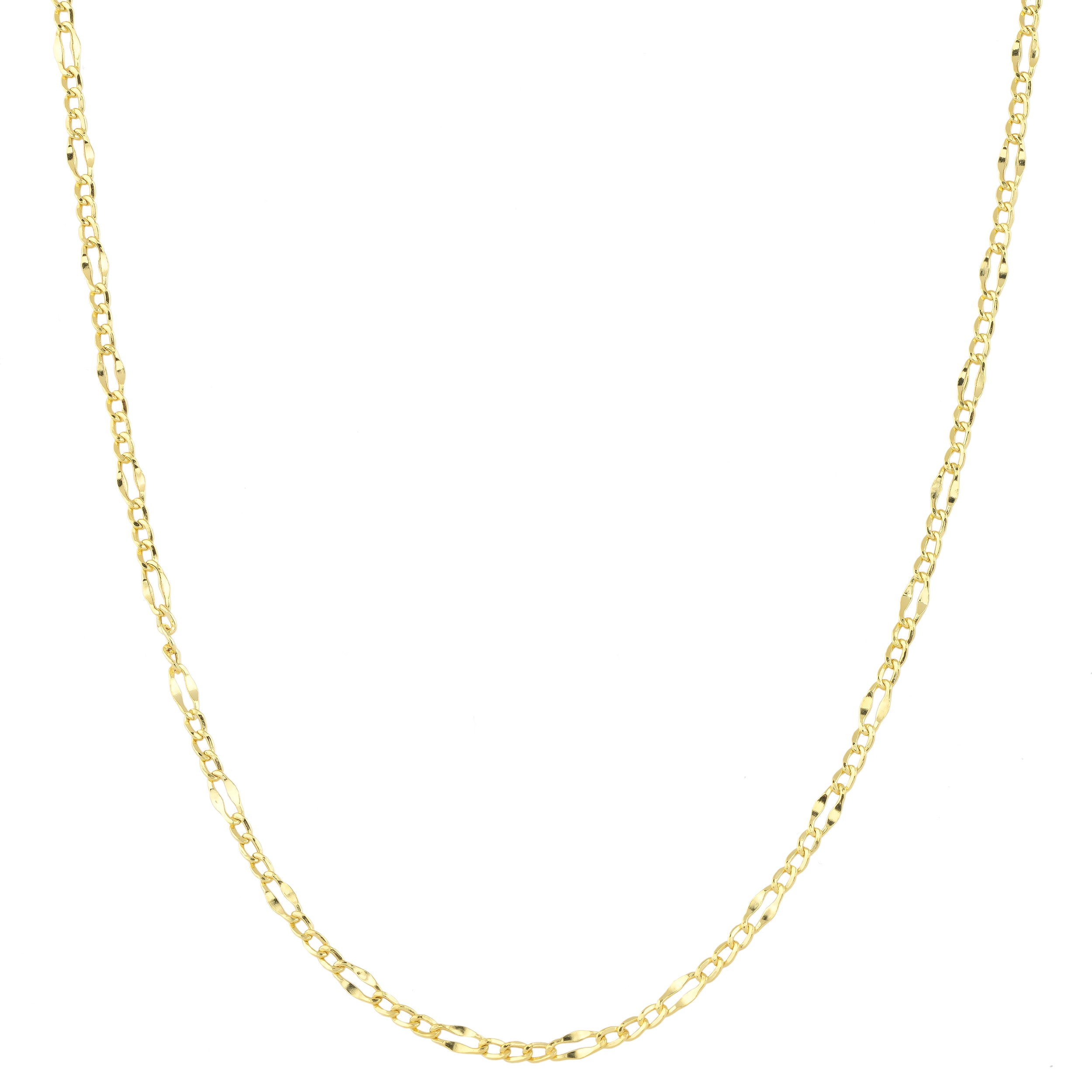 Au Naturale 10k Yellow Gold 2.4-mm Lite Flat Figaro Necklace (18 - 24 inches)