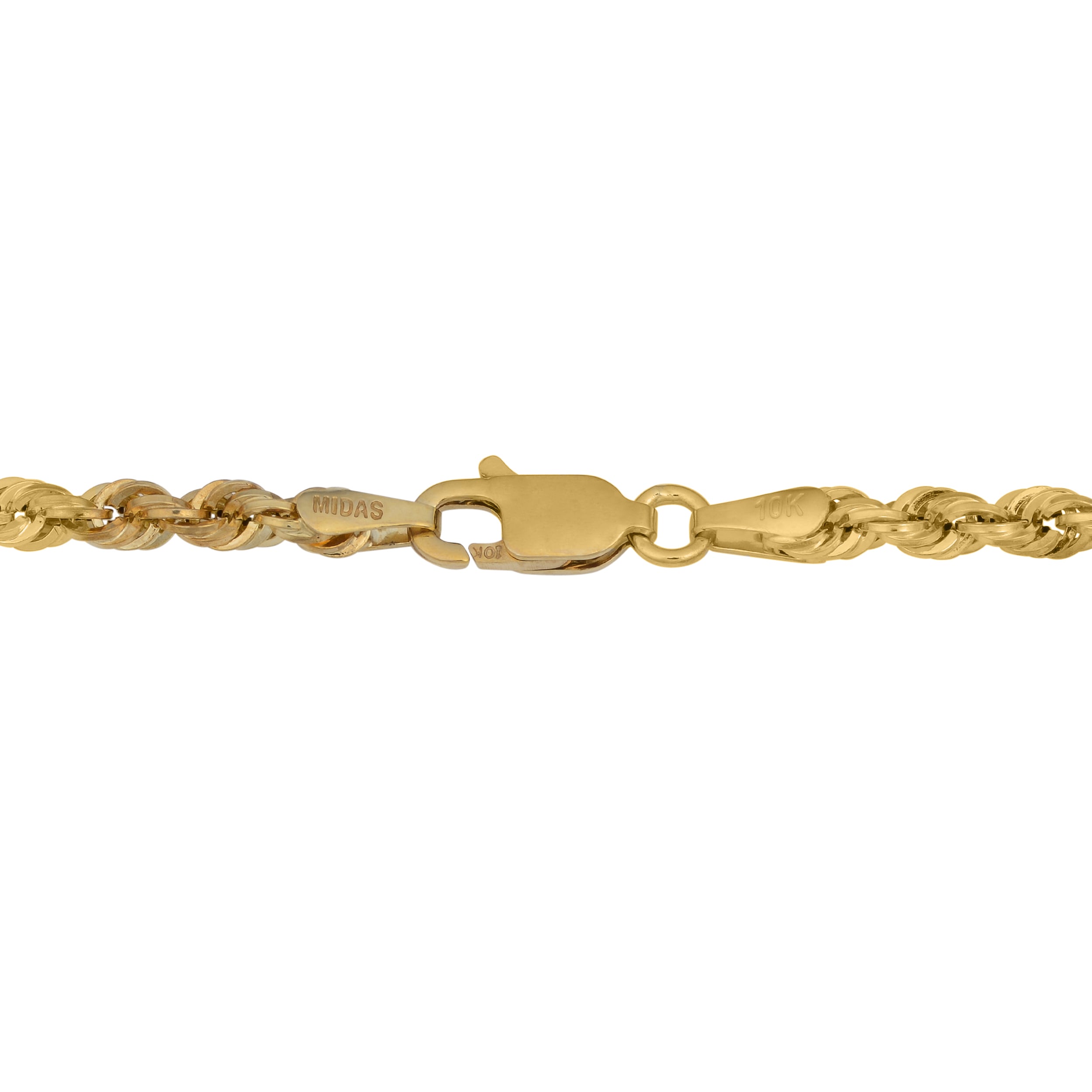 10K Yellow Gold 2.9 Light Rope Chain in 18 inch 22 inch 30 inch 20 inch 24 inch