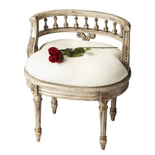 Guilded Cream Vanity Seat