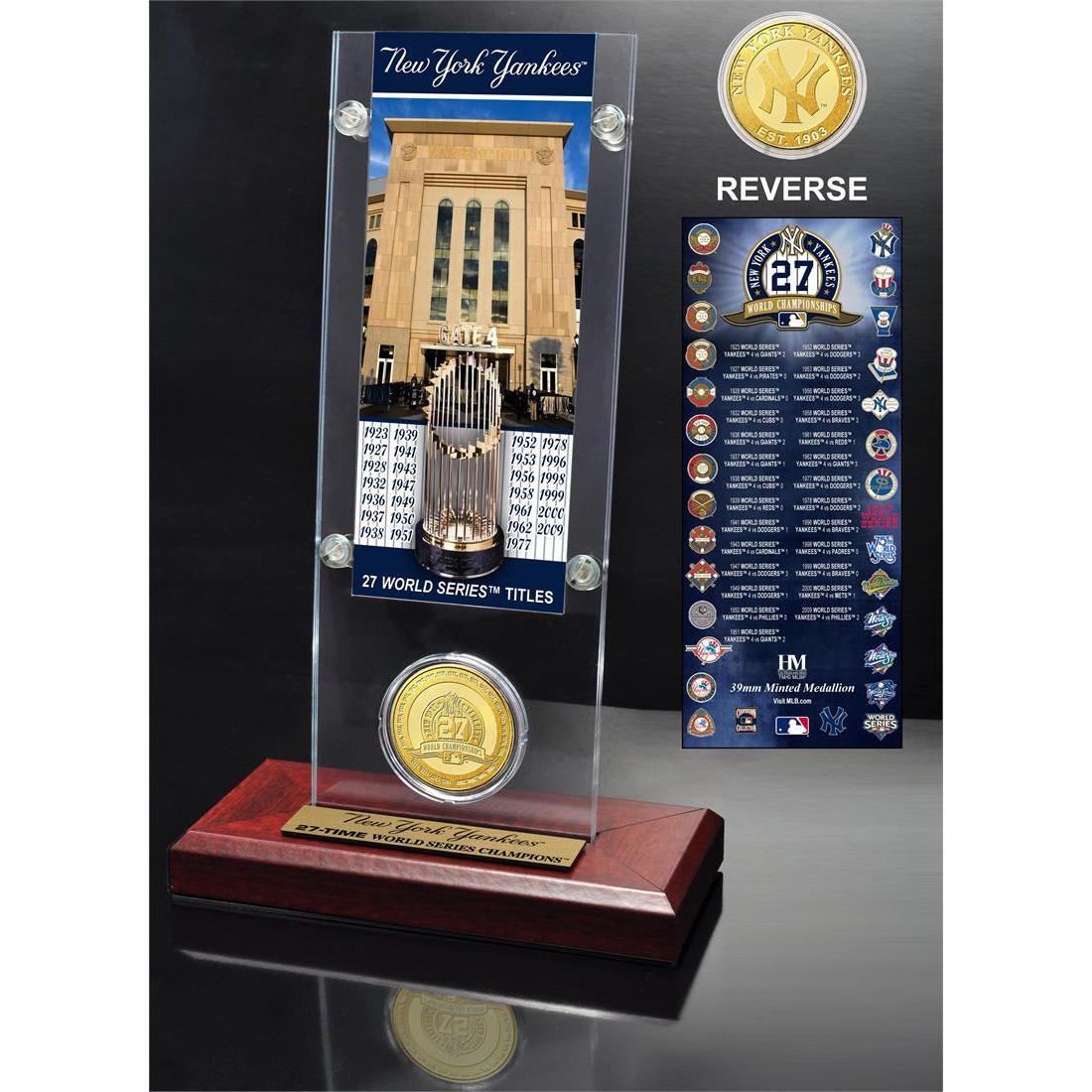 Highland Mint Boston Red Sox 9-Time Champions Gold Coin in Acrylic Display