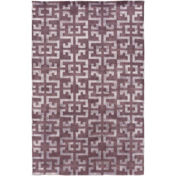 Overstock Hand-Knotted DaVon Border Indoor Area Rug - 2' x 3