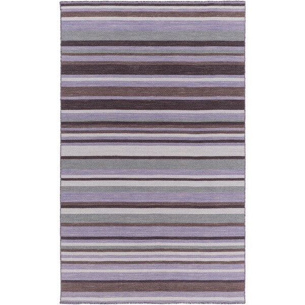 Hand-Woven Darryl Stripe Wool Area Rug