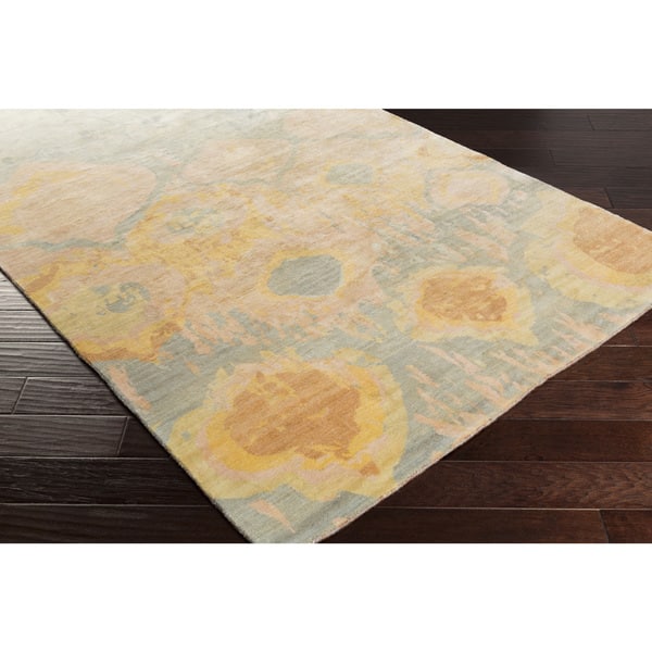Hand Knotted Anna Abstract Wool Area Rug On Sale Overstock 10052484 8 X 11 Magenta