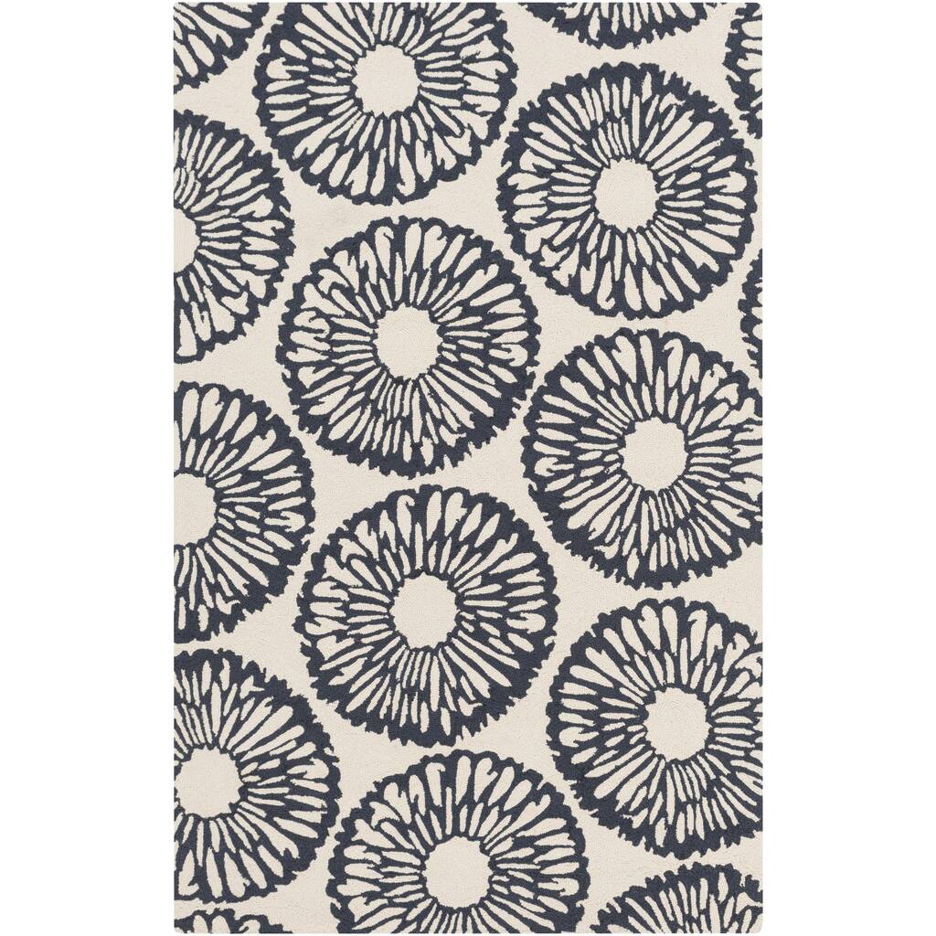 Hand-Hooked Cole Floral Area Rug