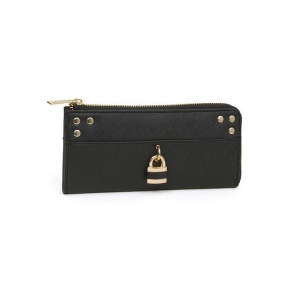 Rebecca And Rifka Saffiano Faux Leather Half Zip Around Wallet Rebecca And Rifka Saffiano Faux Leather Half Zip Around Wallet