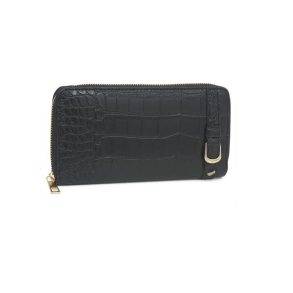 Rebecca and Rifka Croc Embossed Faux Leather Zip Around Wallet ...