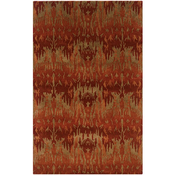 LR Home Majestic Red Indoor Area Rug ( 5' x 8' ) - 5'3" x 7'9"/Surplus