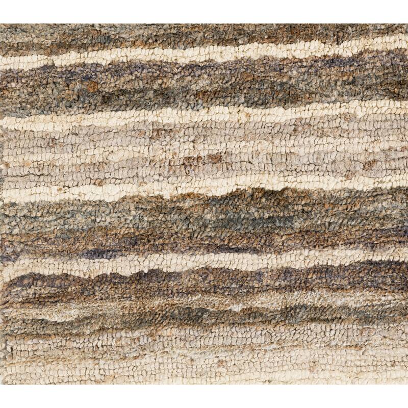 Hand-Woven Jeff Stripe Jute Area Rug
